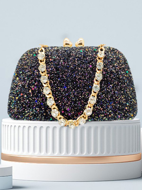 Sparkling Sequin Clutch - Mini Fashion Evening Bag, Chain Crossbody Bag with Luxurious Glitter for Parties and Events - Perfect for Festivals, Weddings, Balls, Dinners, Birthdays, or Valentine's Day Gifts - Image 4