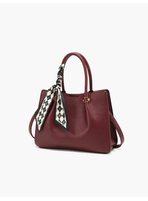 Women's Elegant Synthetic Leather Handbag - Convertible Shoulder Bag or Clutch, Open Top Everyday & Formal Purse Black/Muted Gray/Beige/Wine Red - European Collection Women's Luxury Wallet, Ladies Handbags, Detachable Strap Feature, Oiledged Finish - Image 9