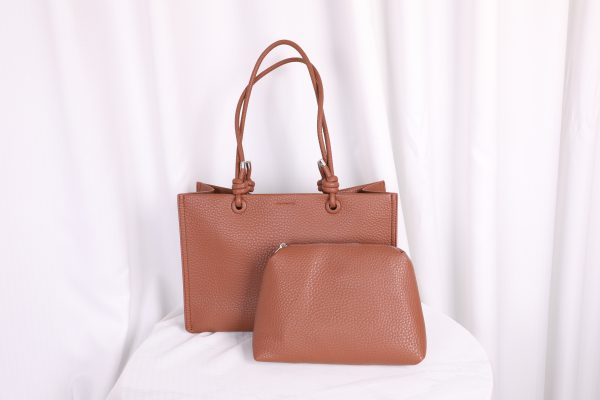2025 New Women'S Casual Tote Bag - Stylish Brown with Golden-Tone Hardware, Detachable Shoulder Strap, and Zipper Closure, Perfect for Everyday Use, Versatile Carryall | Minimalist Design | Smooth Texture - Image 3