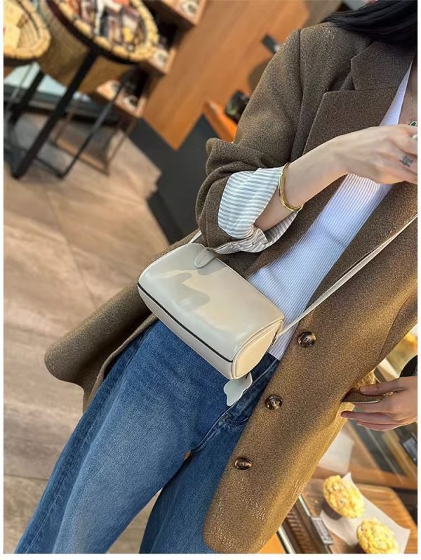 Elegant Genuine Leather Crossbody Bag for Women - Detachable Shoulder Strap, Zipper Closure & Tassel Detail | Multi-Functional Lightweight Travel Purse with Secure Zipper Closure | Durable Fabric Lining | Minimalist Design in Beige, Dark Brown, Green, Yellow, Small Crossbody Bag, Everyday Handbag, Sophisticated Accessory, Textured Finish - Image 10